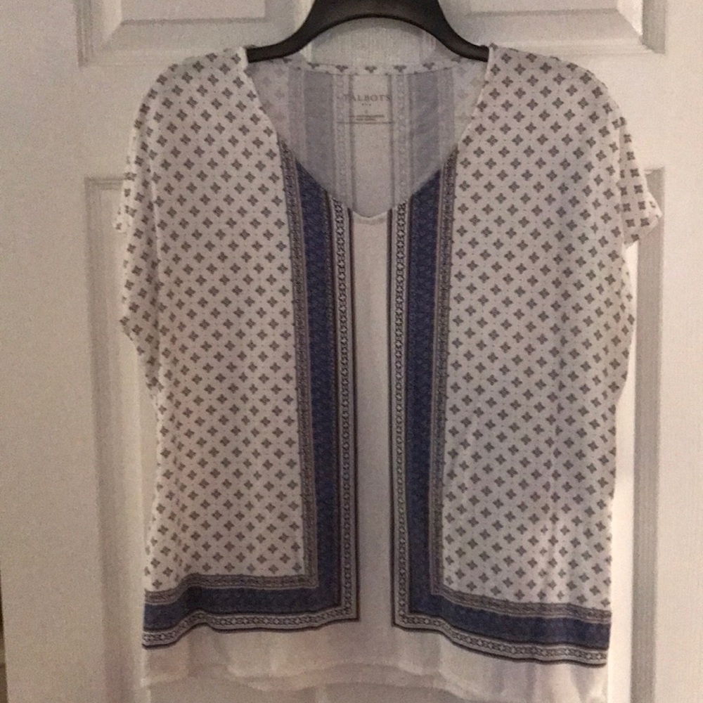 Talbots cap sleeve summer top